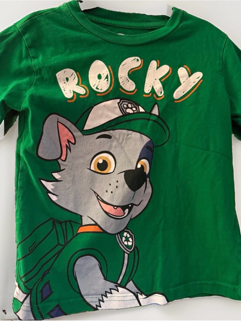 Paw Patrol Rocky Tee in Bright Green with Character Print